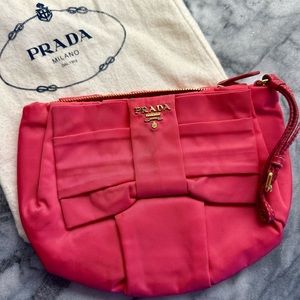 Prada Tessuto Fiocco Hot Pink Nylon Wrist Pouch